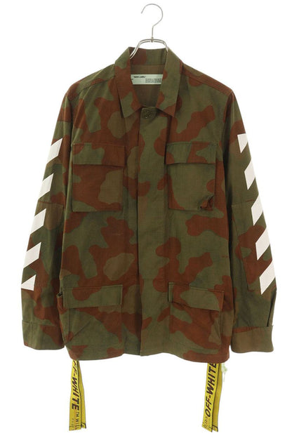 OFF-WHITE 17AW Back Arrow Industrial Shirt Khaki Size XS