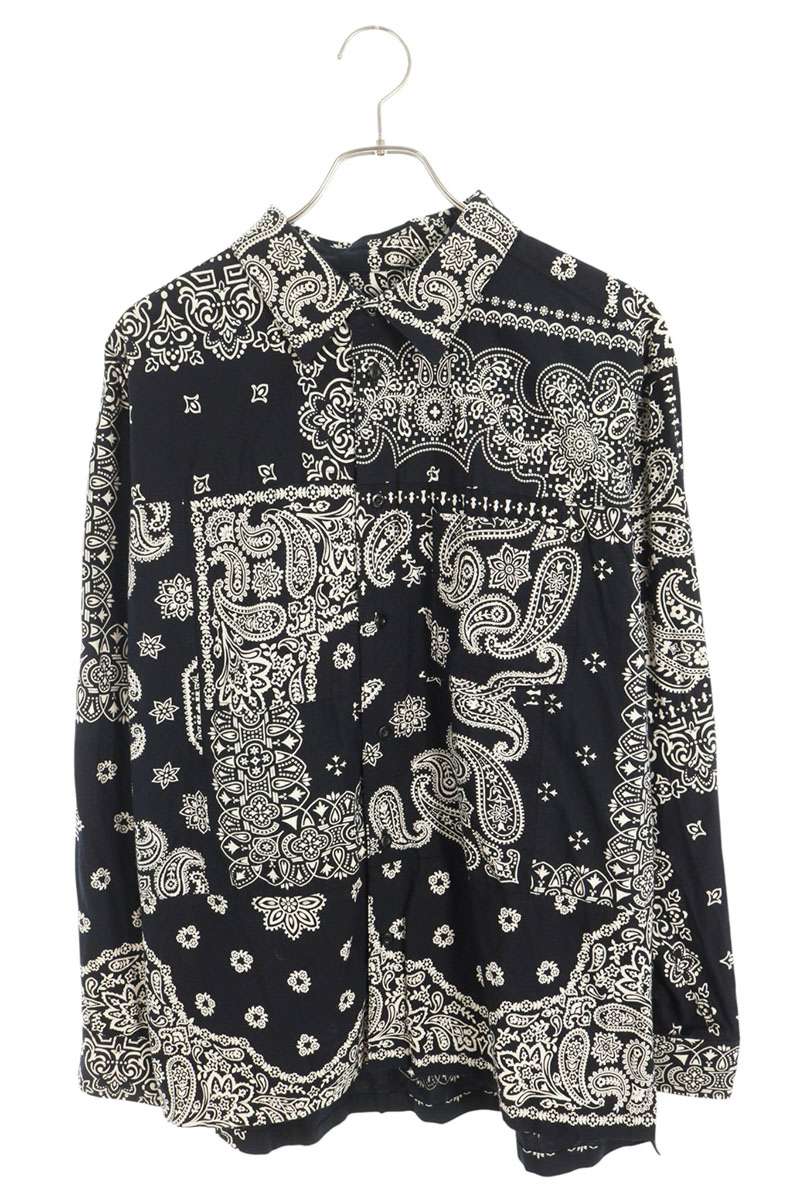 MIYAGIHIDETAKA Bandana Reconstructed Long Sleeve Shirt Multi Size 2