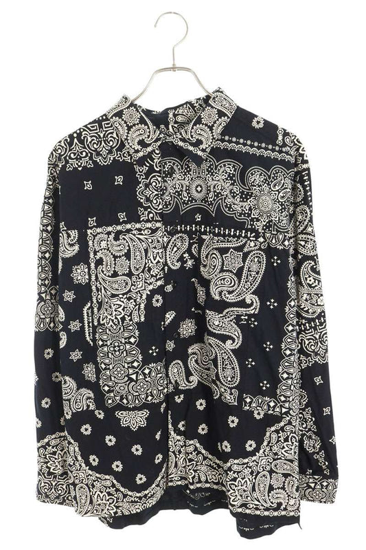 MIYAGIHIDETAKA Bandana Reconstructed Long Sleeve Shirt Multi Size 2