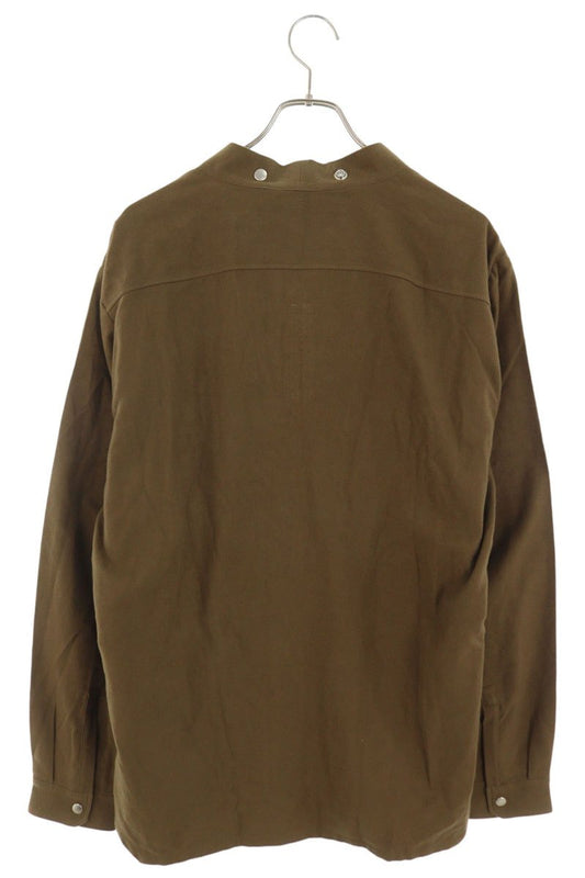 Rick Owens 24AW FL Larry Fog Pocket Long Shirt Brown Size 48