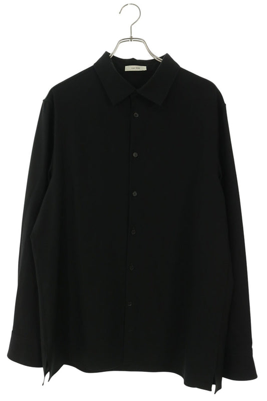 THEROW Black Wool Long Sleeve Shirt Size M