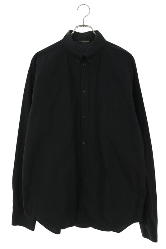 BALENCIAGA Oversized Tape Logo Cotton Sleeve Shirt Size 38