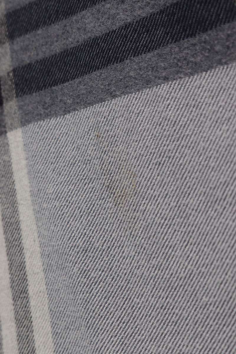 LOUISVUITTON AW24 Damier Flannel Long Shirt Gray Size 6L