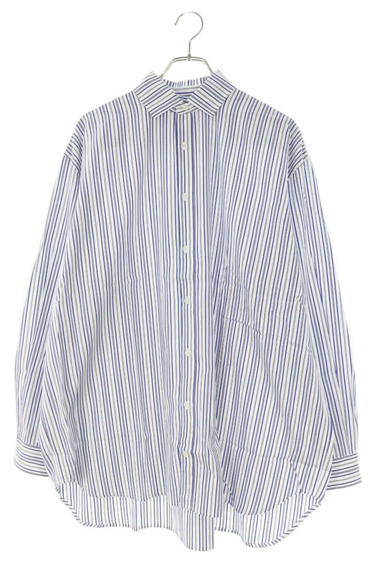 WILLY CHAVARRIA Stripe Long Sleeve Shirt Blue/White Size S