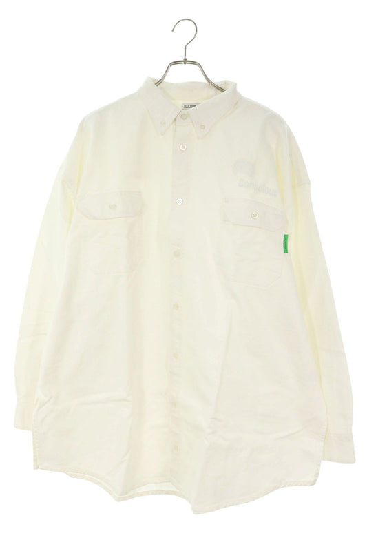 WILLY CHAVARRIA BIG DADDY Logo Denim BD Shirt White Size M