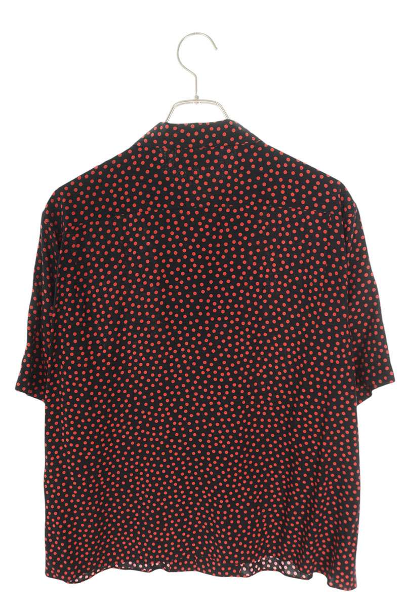 CELINE Dot Print Hawaiian SS Shirt Black/Red Size S