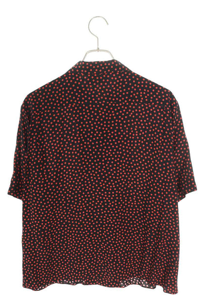 CELINE Dot Print Hawaiian SS Shirt Black/Red Size S