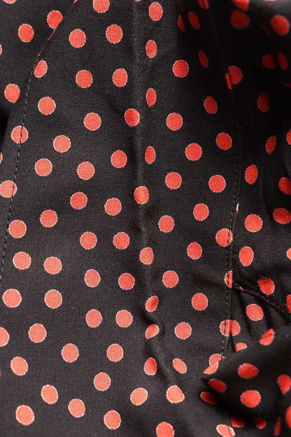CELINE Dot Print Hawaiian SS Shirt Black/Red Size S