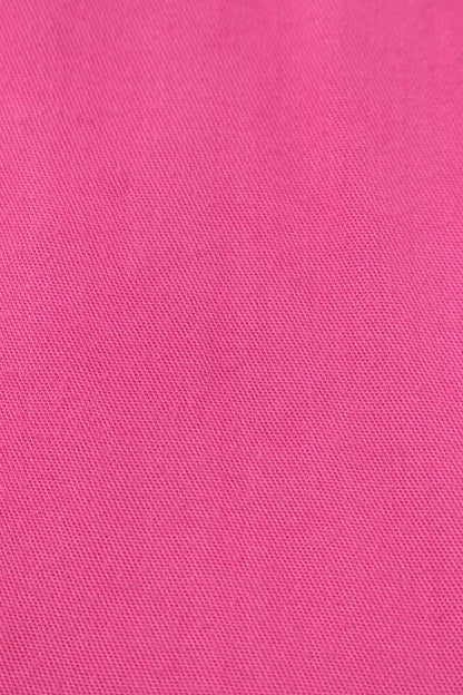 CELINE Logo Embroidered Bowling SS Shirt Pink Size S