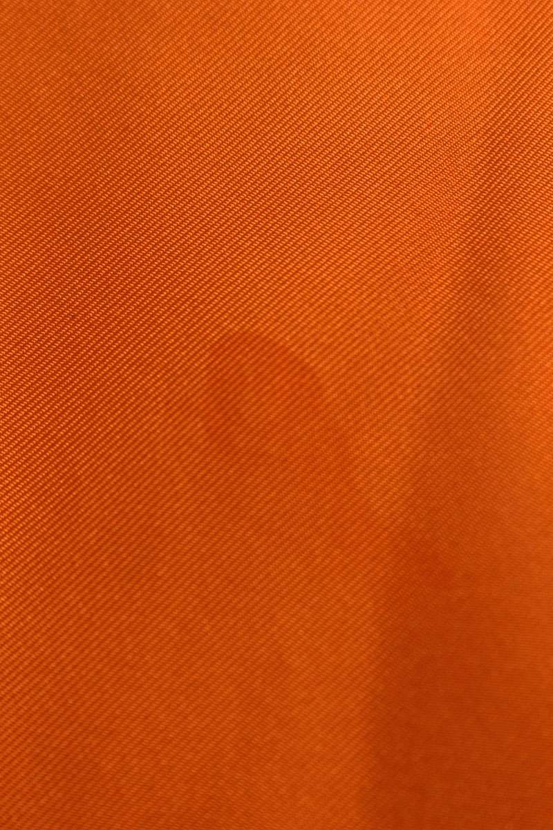PRADA Logo Print Silk Short Sleeve Shirt Orange Size M