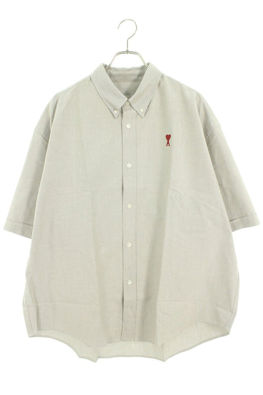AMI Alexandre Mattiussi Heart A Embroidery S/S Shirt Size L