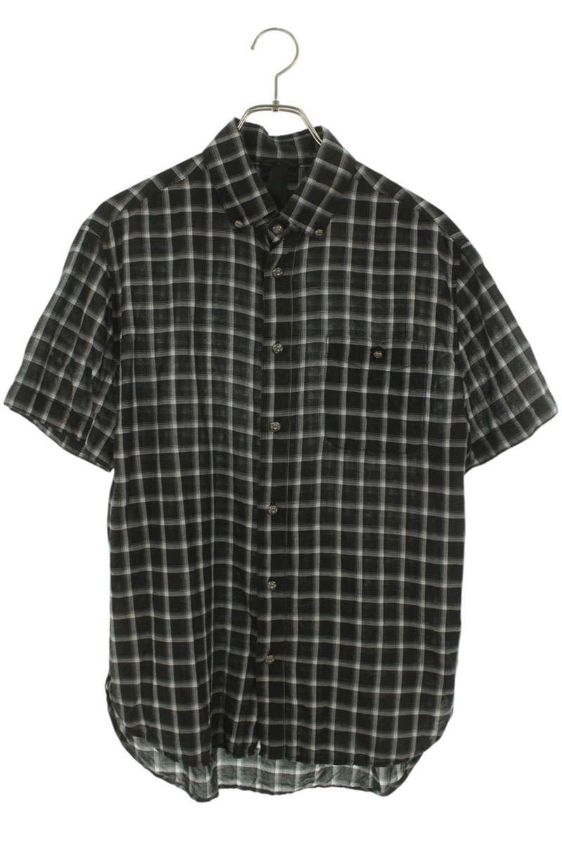 Chrome Hearts Crossball Button Check SS Shirt Size M