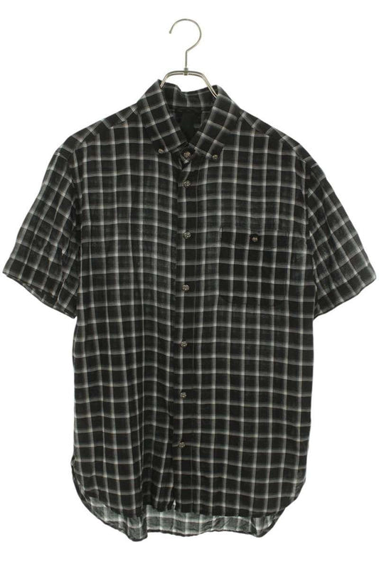 Chrome Hearts Crossball Button Check SS Shirt Size M
