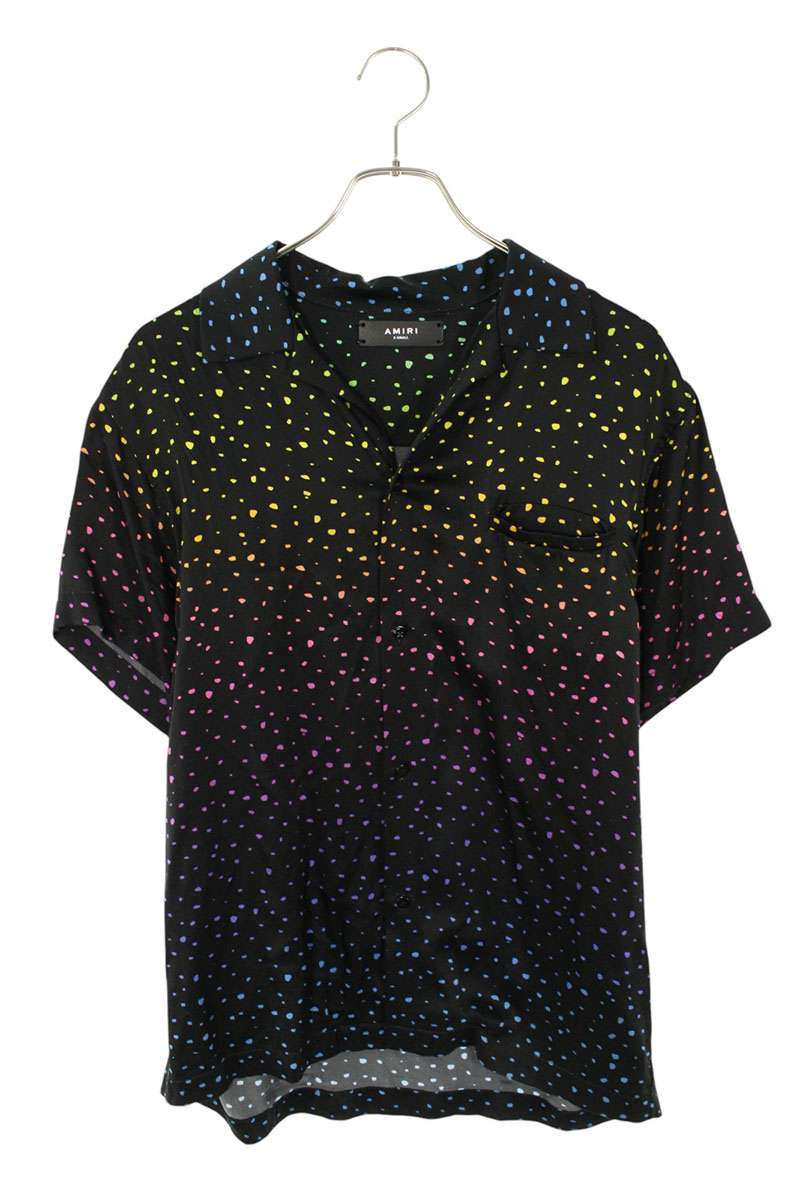 Amiri Print Silk Short Sleeve Shirt Size XS
