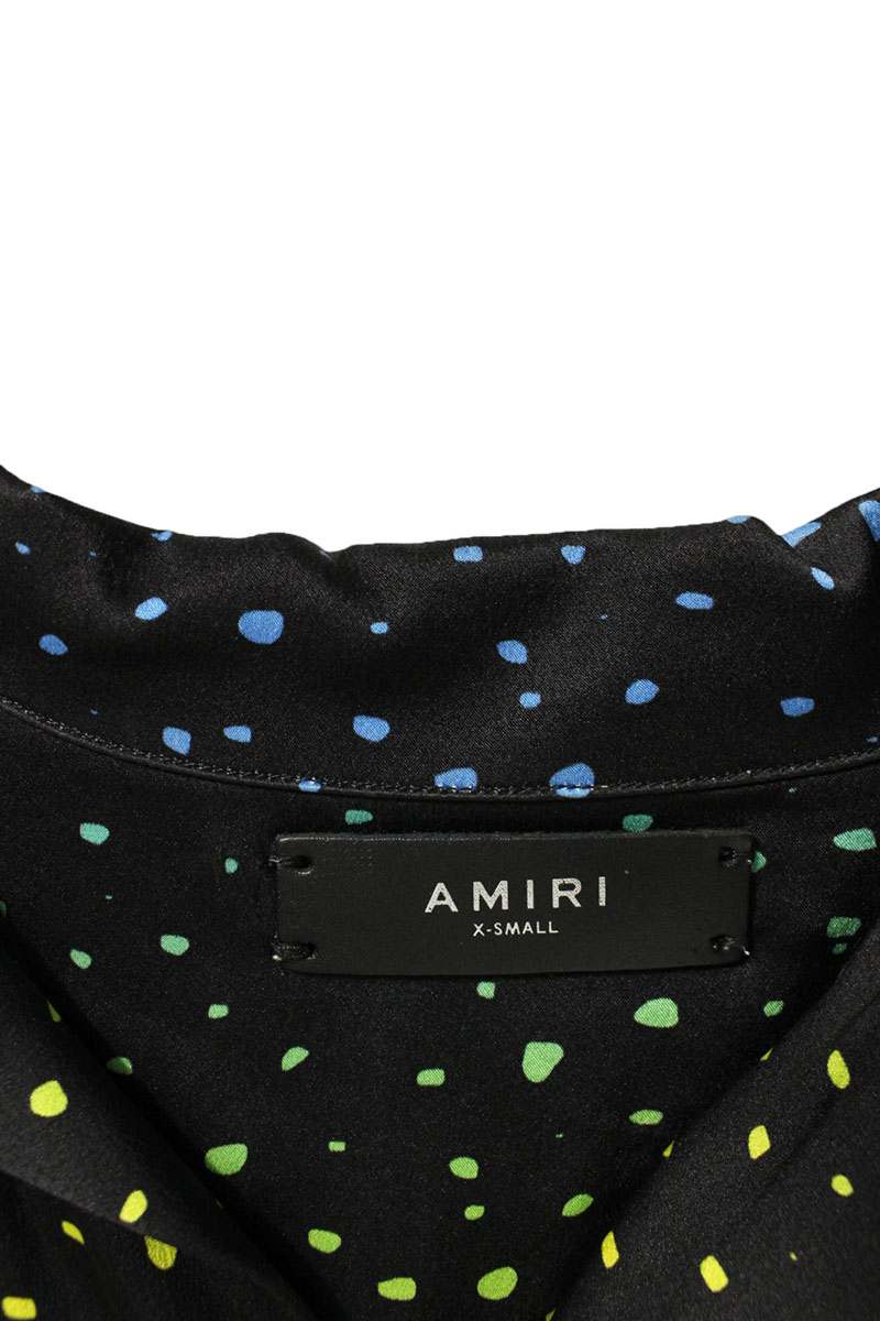Amiri Print Silk Short Sleeve Shirt Size XS