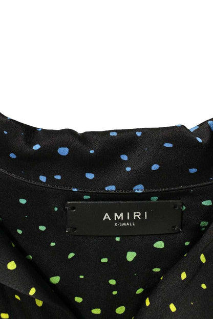Amiri Print Silk Short Sleeve Shirt Size XS