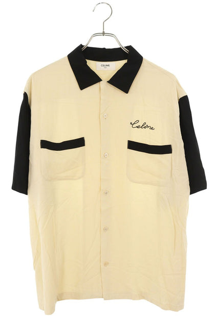 CELINE 24AW Logo Embroidered Rockabilly SS Beige Size XXS