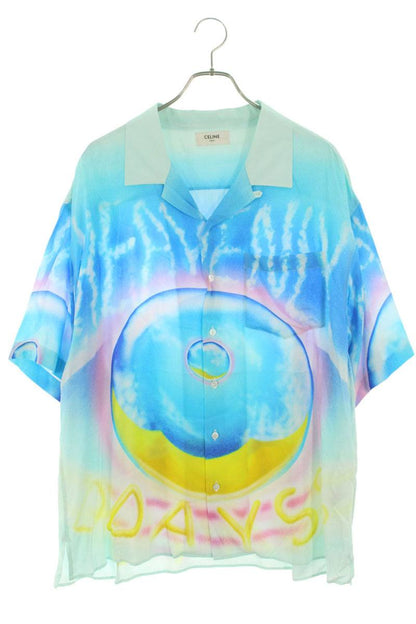 CELINE Multicolor Rayon Short Sleeve Shirt Size XXL