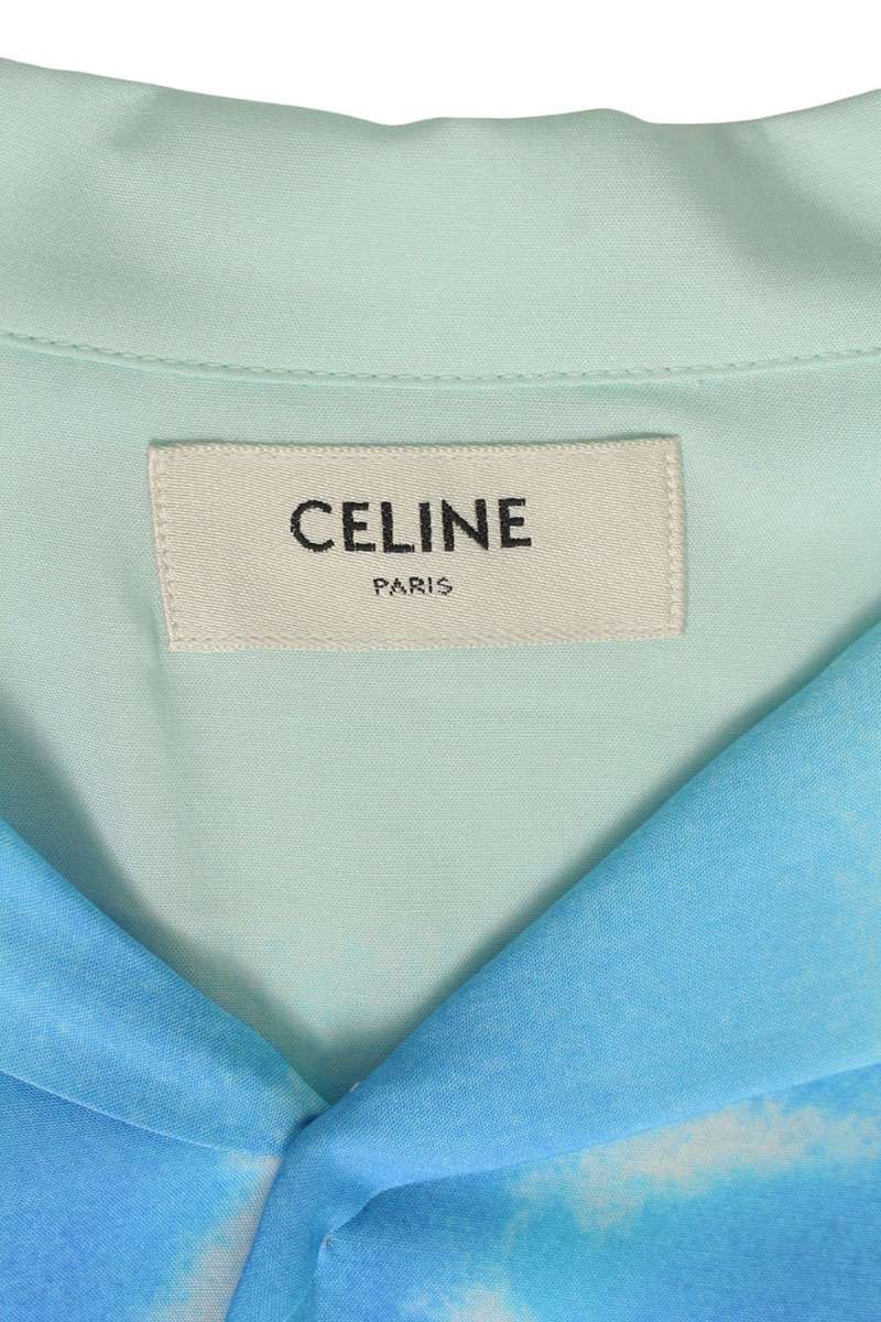 CELINE Multicolor Rayon Short Sleeve Shirt Size XXS