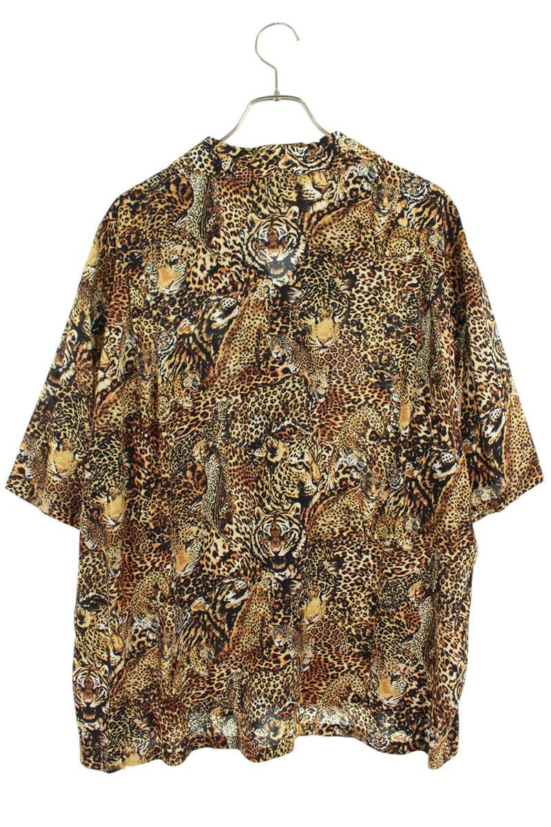 CELINE Leopard Print Rayon Short Sleeve Shirt Size XXL