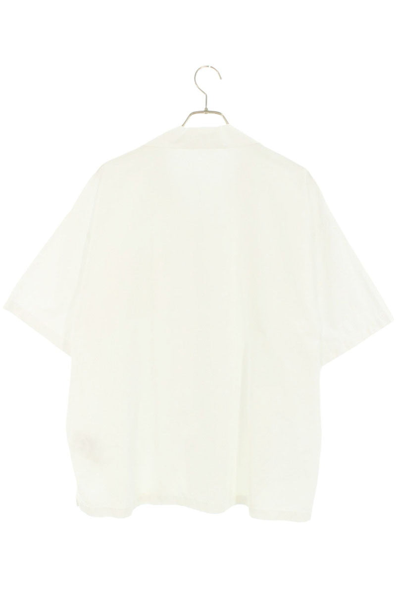 PRADA Cotton Triangle Logo Patch SS Shirt White Size S