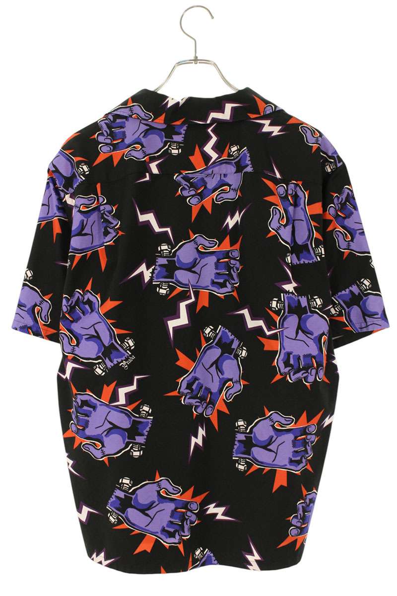 PRADA 19AW Cotton Frankenstein Print SS Shirt Multi Size M