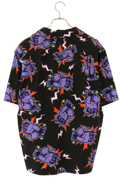 PRADA 19AW Cotton Frankenstein Print SS Shirt Multi Size M
