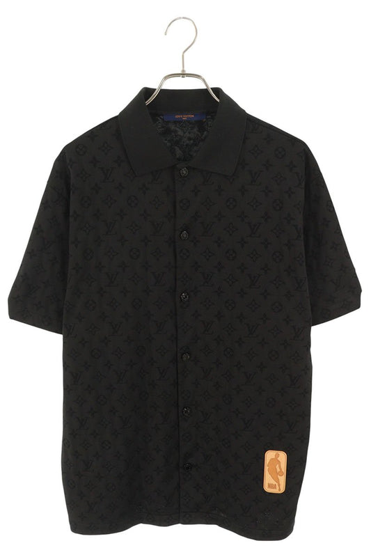 LOUISVUITTON Monogram SS Button Shirt Black Size M