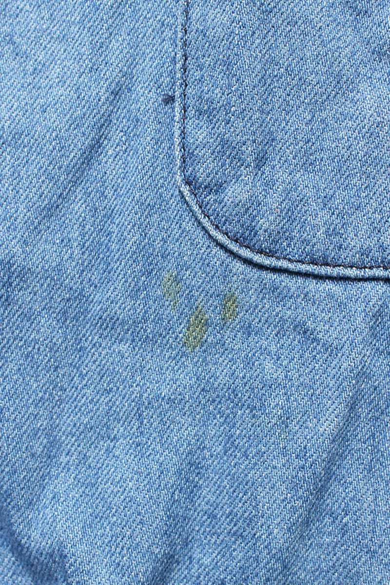 GUCCI Logo Embroidered Cotton Baseball Shirt Blue Size S