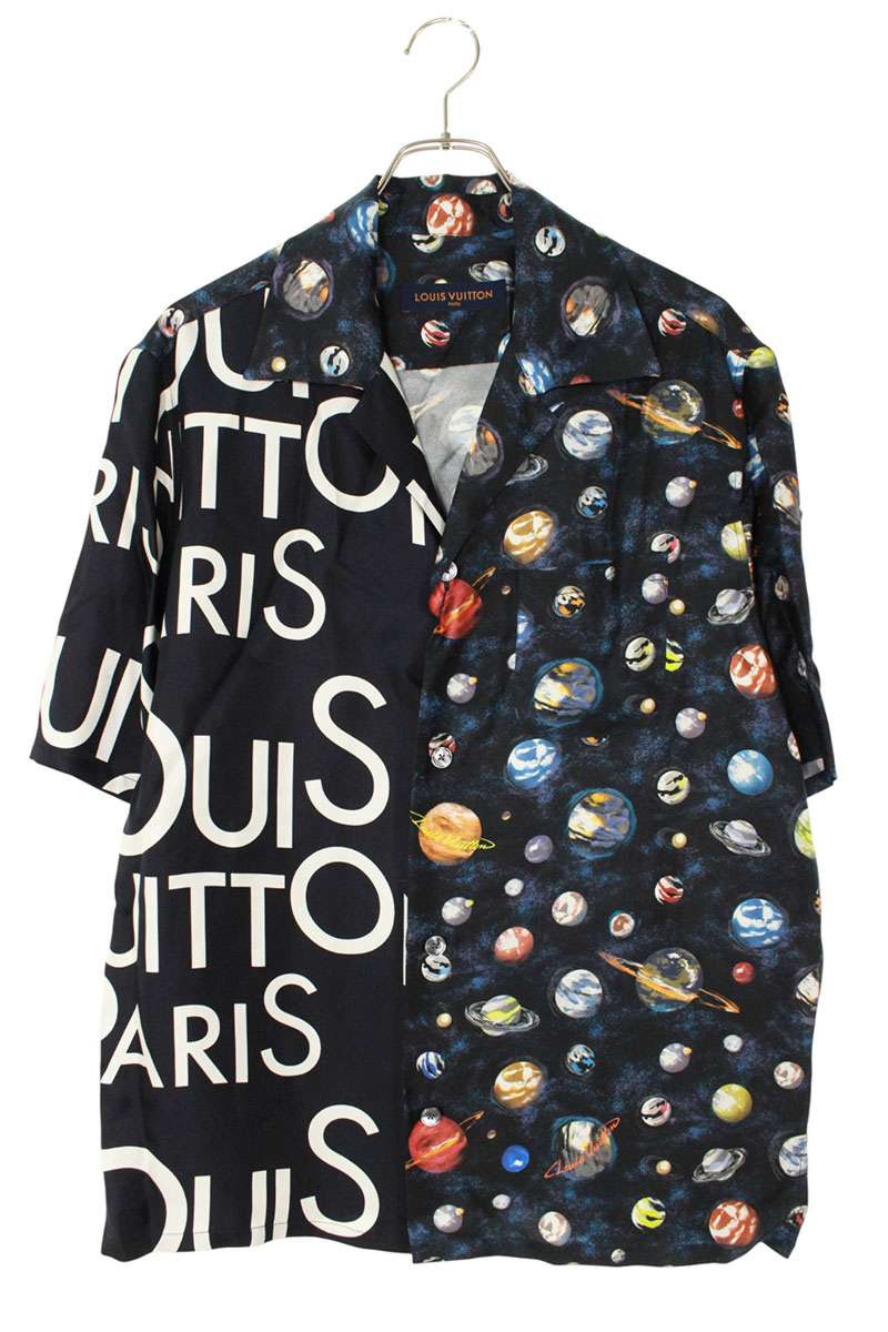 LOUISVUITTON 19SS Logo Galaxy Silk SS Shirt Size L