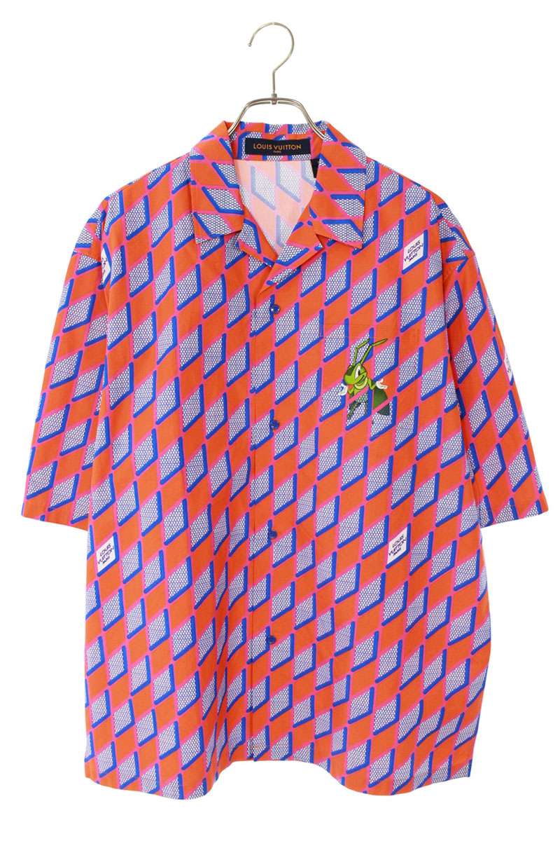 LOUISVUITTON 22AW Damier Cotton Short Sleeve Shirt Size M