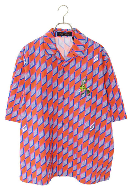 LOUISVUITTON 22AW Damier Cotton Short Sleeve Shirt Size M