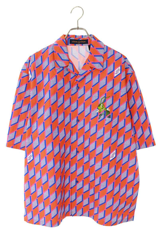 LOUISVUITTON 22AW Damier Cotton Short Sleeve Shirt Size M