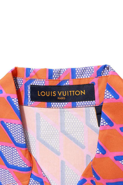 LOUISVUITTON 22AW Damier Cotton Short Sleeve Shirt Size M