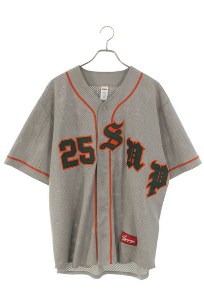 SUPREME 25SS Old English Baseball Jersey Gray Size L