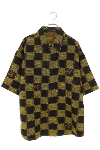 LOUISVUITTON 24SS Damier Wool Oversized SS Shirt Size L