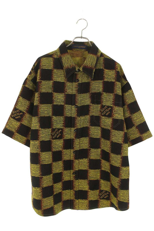 LOUISVUITTON 24SS Damier Wool Oversized SS Shirt Size L