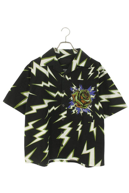 PRADA Frankenstein Thunder Cotton Short Sleeve Shirt Size L