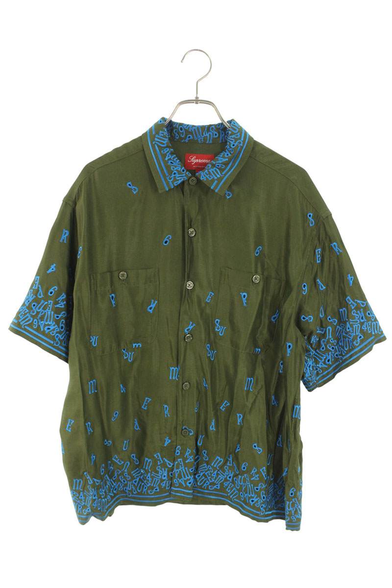 SUPREME 23SS Nouveau Embroidered S S Shirt Multi Size M