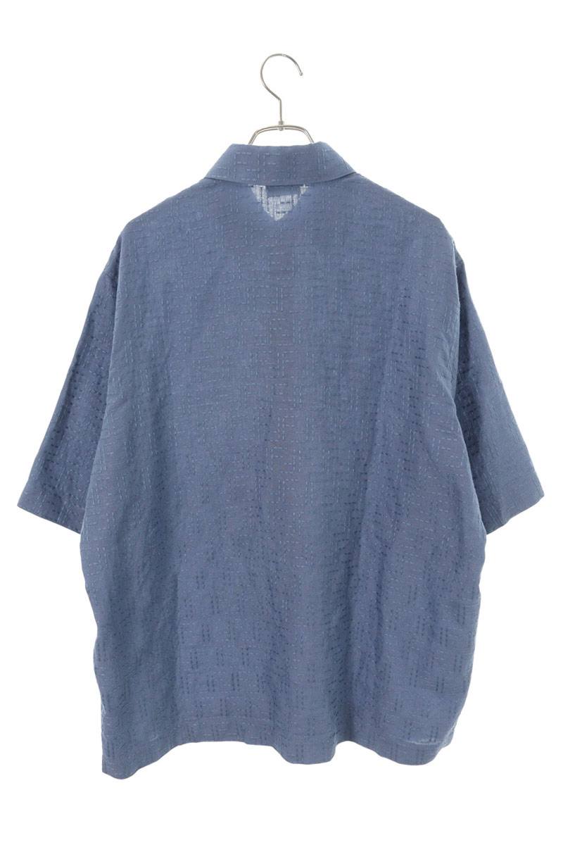 Fendi FF All-Over Print Short Sleeve Shirt Blue Size M