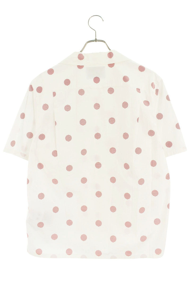 Prada Triangle Logo Dot Print Short Sleeve Shirt Size S