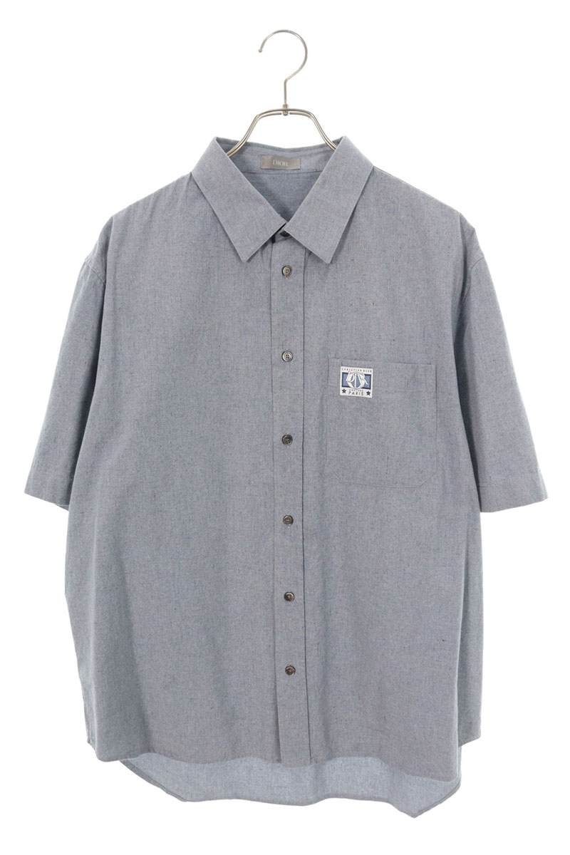 DIOR Patch S/S Shirt Blue Size XXS
