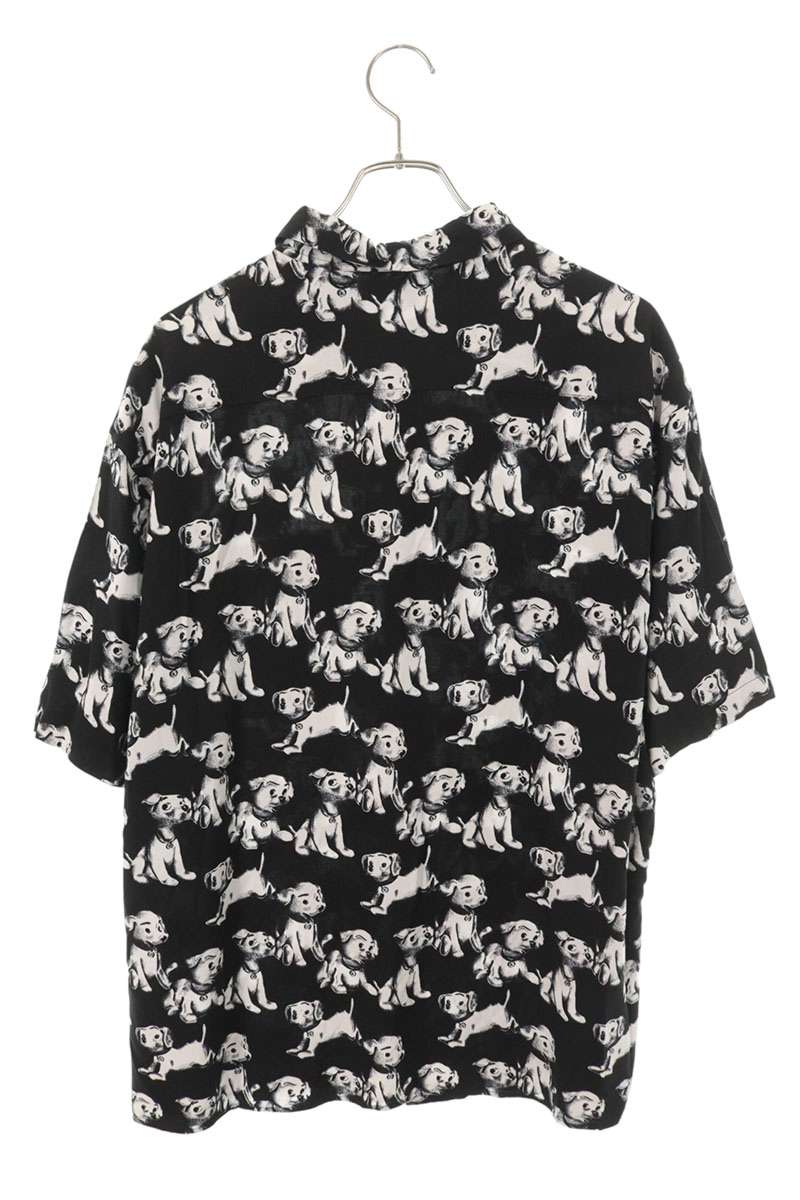 CELINE Rayon Artist Print S/S Shirt Black Size XXL