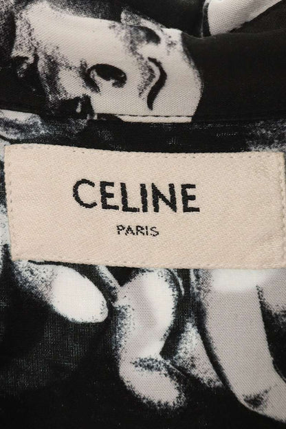 CELINE Rayon Artist Print S/S Shirt Black Size XXL