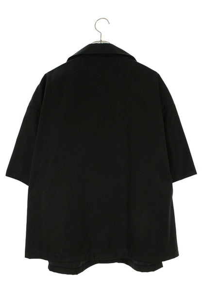 PRADA Re-Nylon Logo Plate S/S Shirt Black Size XXL