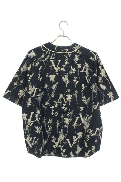 LOUISVUITTON 20AW LV Leaf Denim Baseball SS Shirt Size M