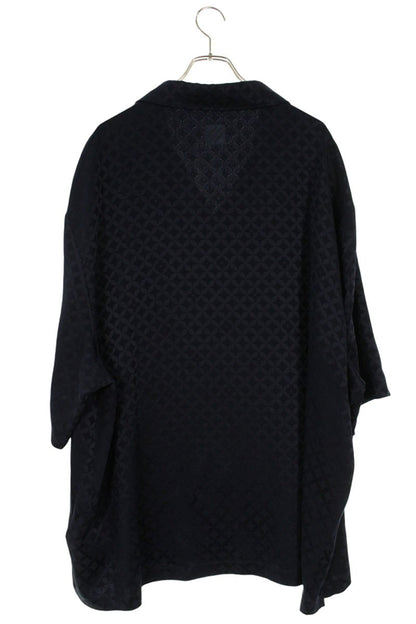 LOUISVUITTON 25AW Monogram Jacquard Shirt Navy Rayon Size 6L