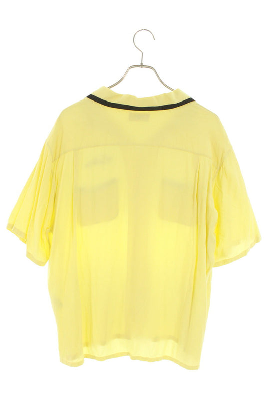 CELINE Rayon Logo Embroidered Bowling S/S Shirt Size S