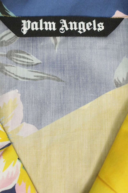 Palm Angels PaxVlbq Hawaiian Mix Shirt Yellow x Blue Size 48