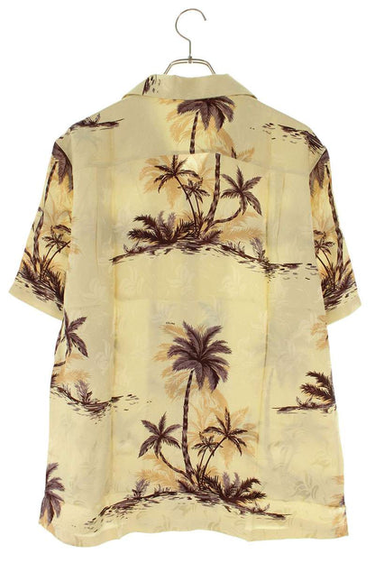 CELINE Silk Hawaiian S/S Shirt Beige Size XXL